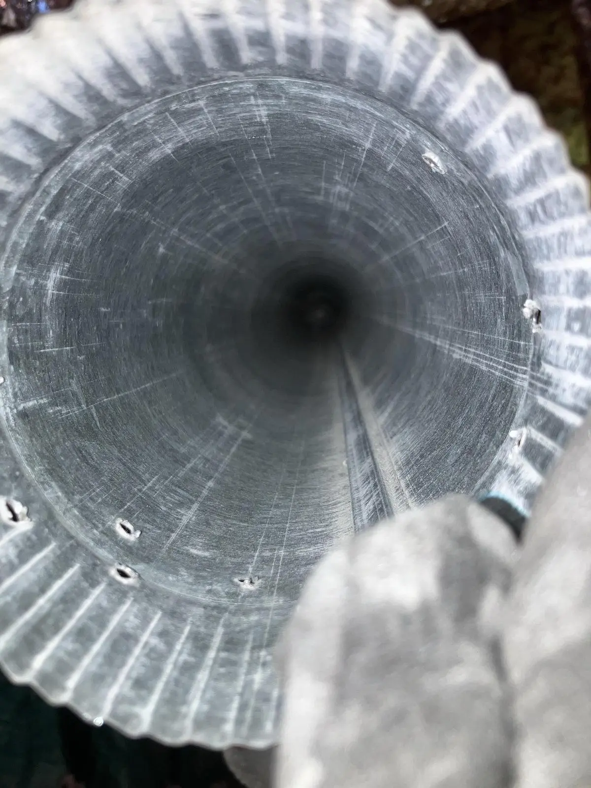 Dryer vent after cleaning